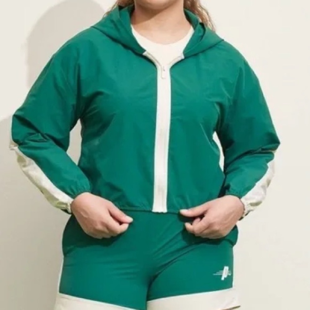 Prince Pickleball Women's Cropped Hooded Full Zip Windbreaker Jacket Size medium - Picture 14 of 15